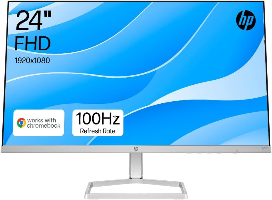 HP Series 5 23.8" FHD Monitor 524sf (HSD-0172-K) 100Hz Refresh Rate,1500:1 CR,99 percent sRGB Colour Gamut & 300 Nits|HDMI & VGA Ports - Low-Blue Light,Ergonomically Adjustable