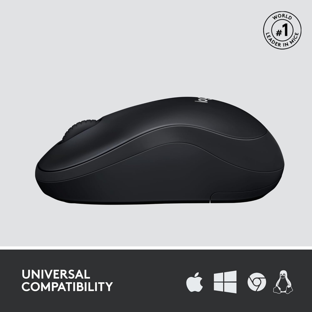 Logitech M220 Wireless Mouse, Silent Buttons, 2.4 GHz with USB Mini Receiver, 1000 DPI Optical Tracking