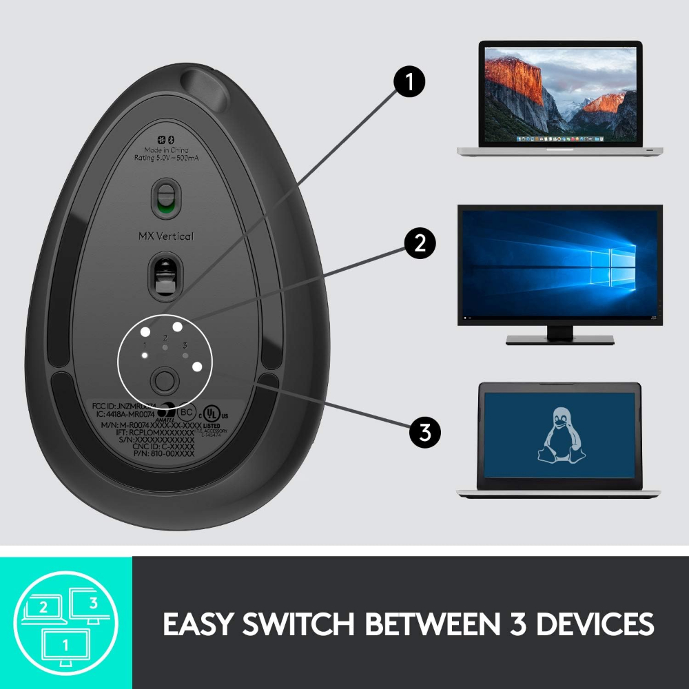 Logitech Vertical Ergonomic Mouse | Wireless Comfort & Precision