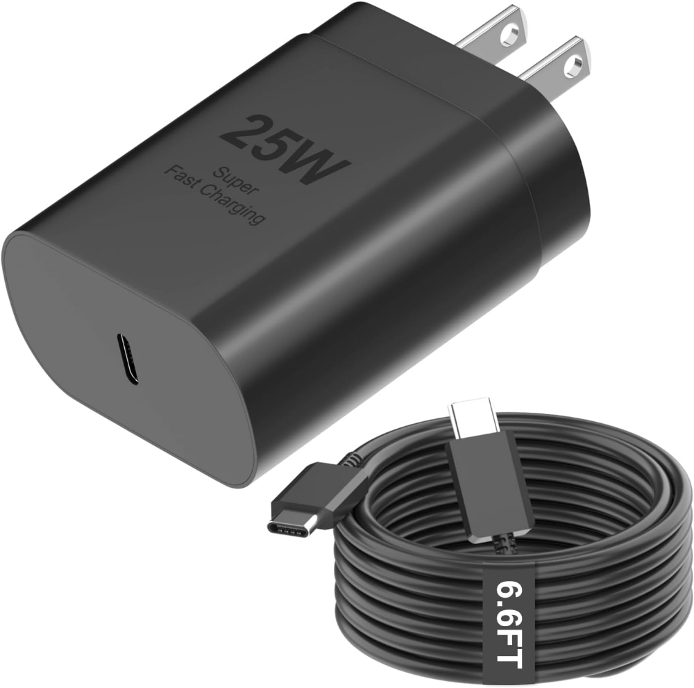 Samsung USB-C Super Fast Charging Wall Charger - 25W PD Adapter with Type-C Cable