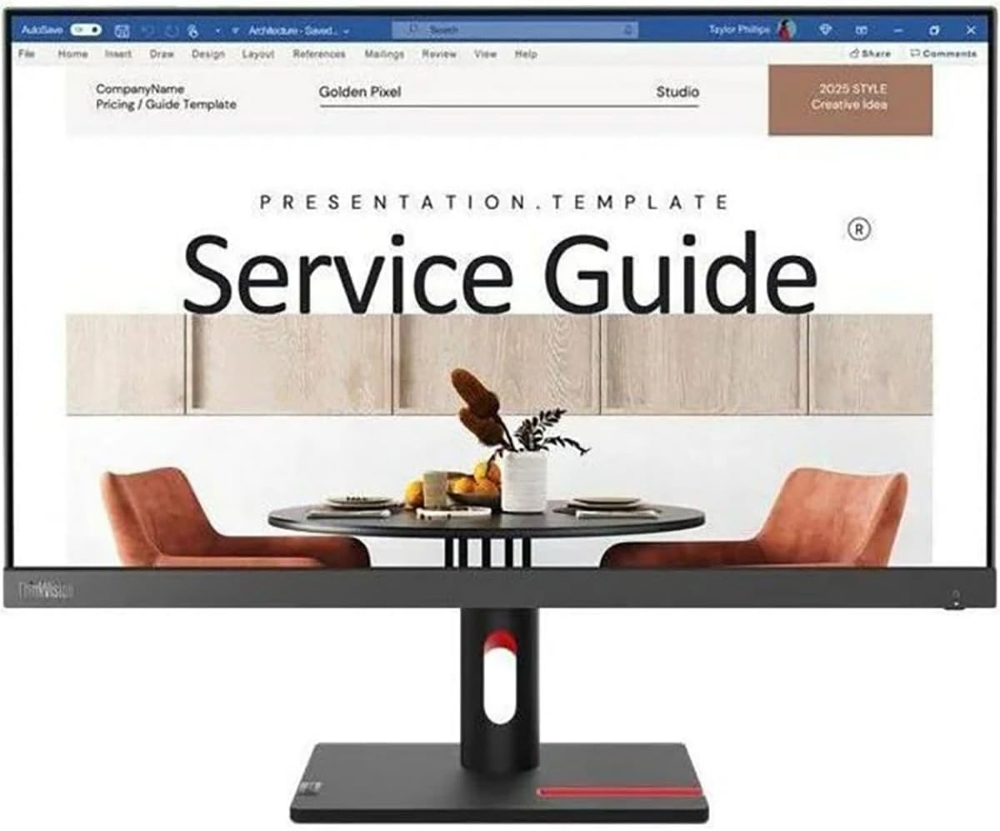 Lenovo ThinkVision S24i-30 23.8" 16:9 Full HD 100Hz IPS WLED Monitor, Raven Black