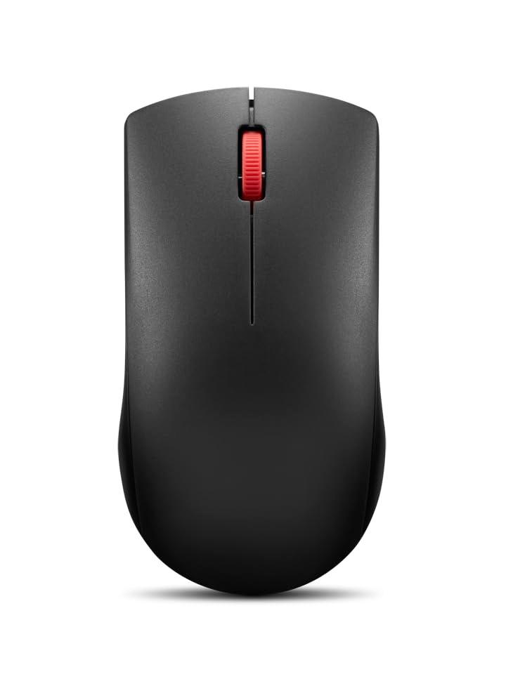 Lenovo 150 Wireless Compact Mouse, 1K DPI Optical sensor, 2.4GHz Wireless NanoUSB, 10m range, 3button(left,right,scroll) upto 3M left/right clicks, 10month battery, Ambidextrous, Ergonomic