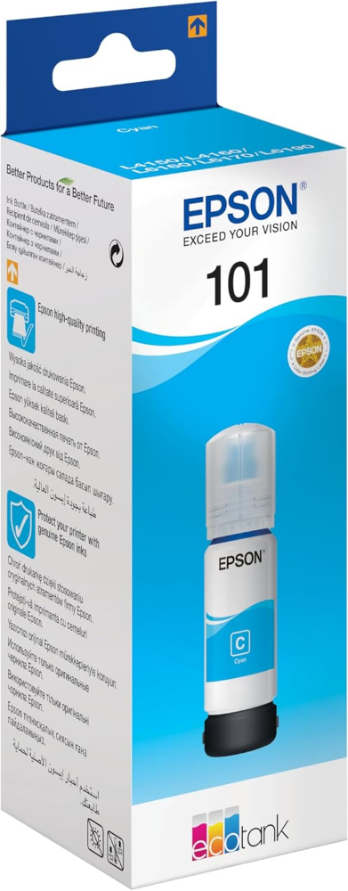 Epson 101 EcoTank Ink Bottle - Cyan/Magenta/Yellow (70ml)