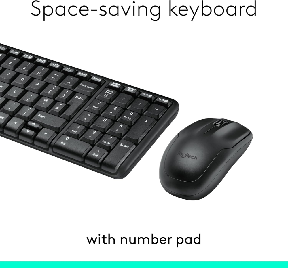 Logitech MK220 Compact Wireless Keyboard and Mouse