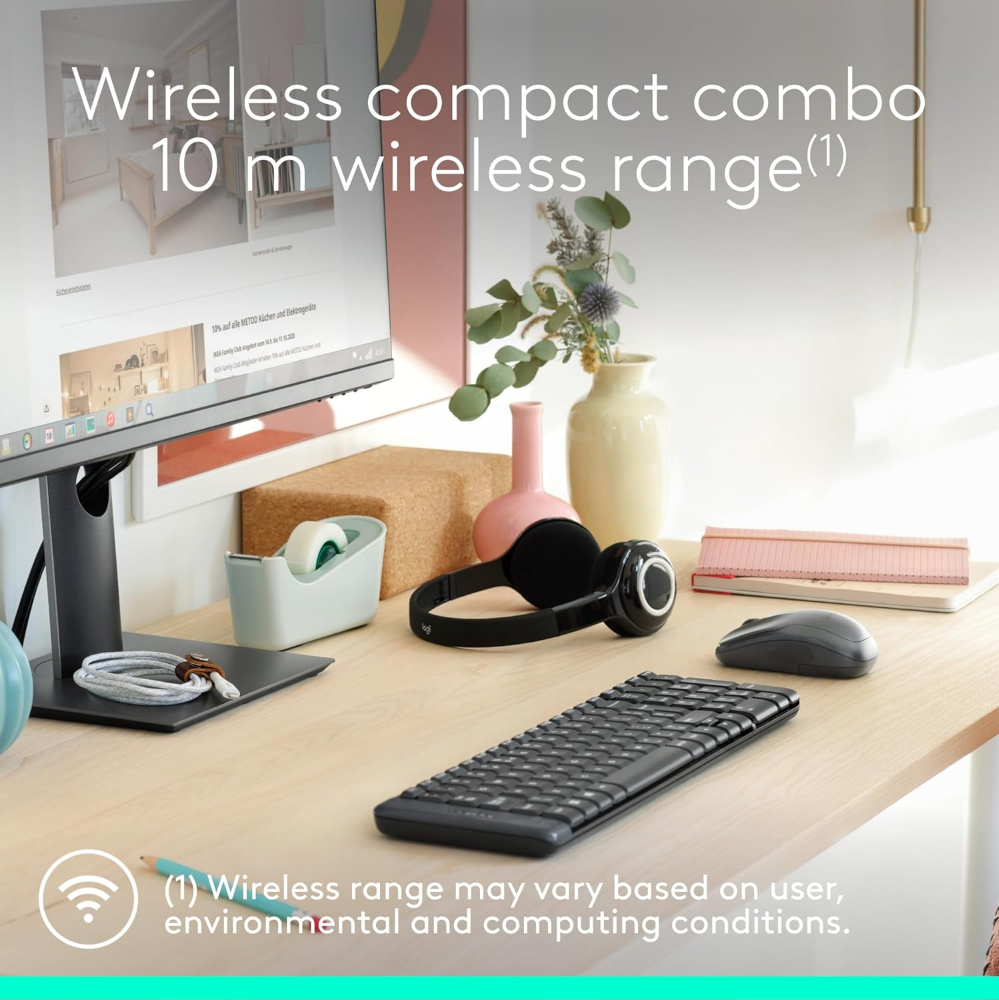 Logitech MK220 Compact Wireless Keyboard and Mouse