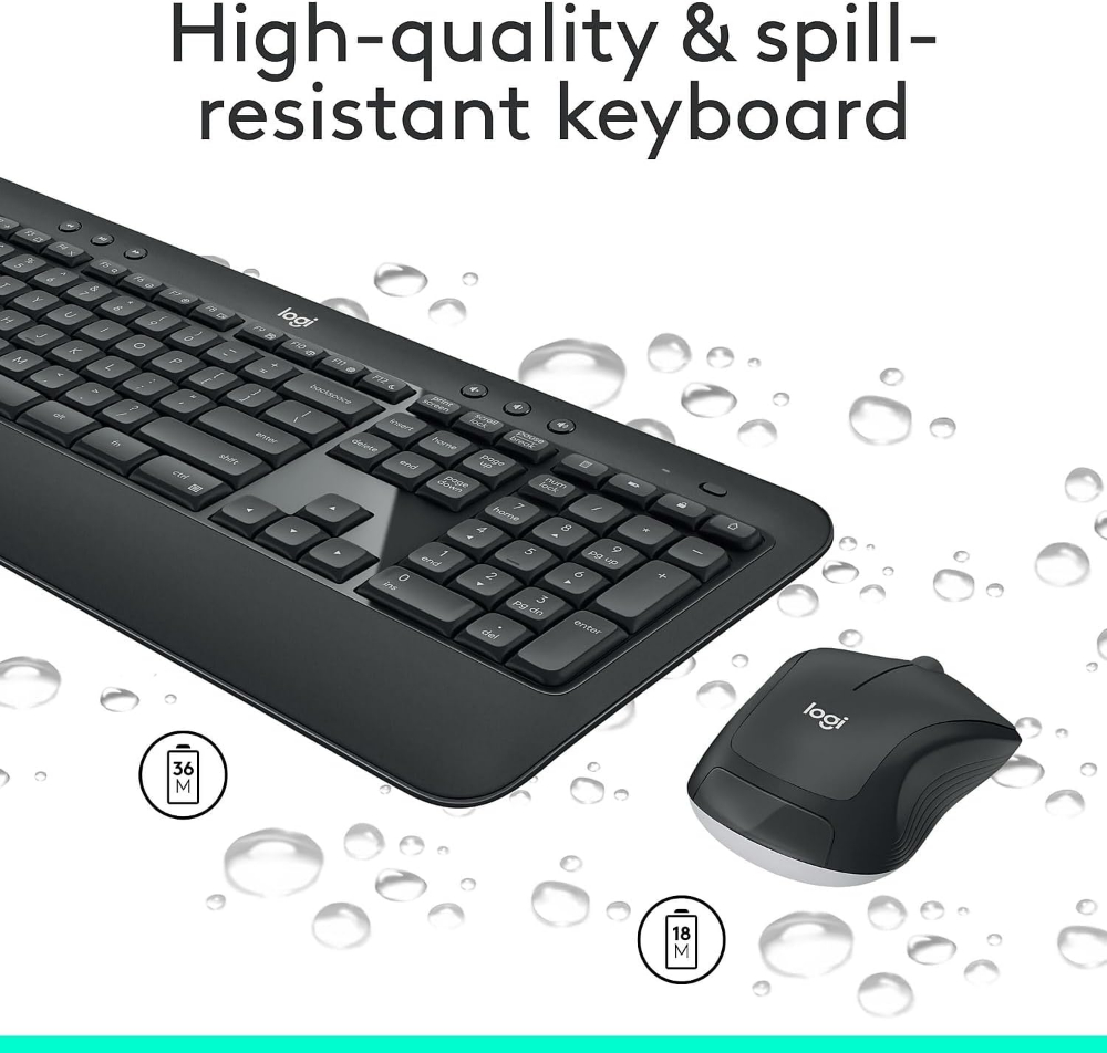 Logitech MK540 Advanced Wireless Keyboard Mouse Combo