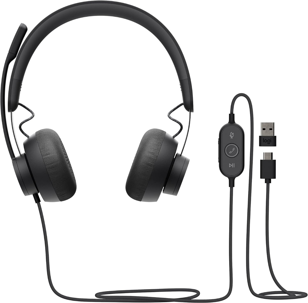 Logitech Zone Wired Headset with Noise-Cancelling Mic (Teams version) & (UC version)