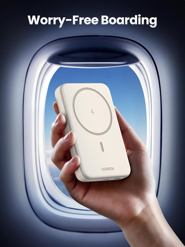 UGREEN Magnetic Power Bank, 10,000mAh Wireless Portable Charger, PD 20W Fast Charging Battery Pack with USB-C for Magsafe, iPhone 16/16 Pro/15/15 Plus/15 Pro/15 Pro Max, iPhone14/13/12 Series