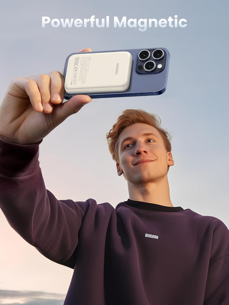 UGREEN Magnetic Power Bank, 10,000mAh Wireless Portable Charger, PD 20W Fast Charging Battery Pack with USB-C for Magsafe, iPhone 16/16 Pro/15/15 Plus/15 Pro/15 Pro Max, iPhone14/13/12 Series