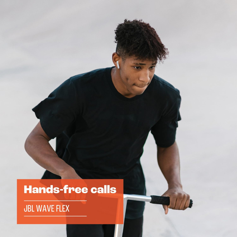 JBL Wave Flex In-Ear Wireless Earphones | 32H Battery, Waterproof, AmbientAware