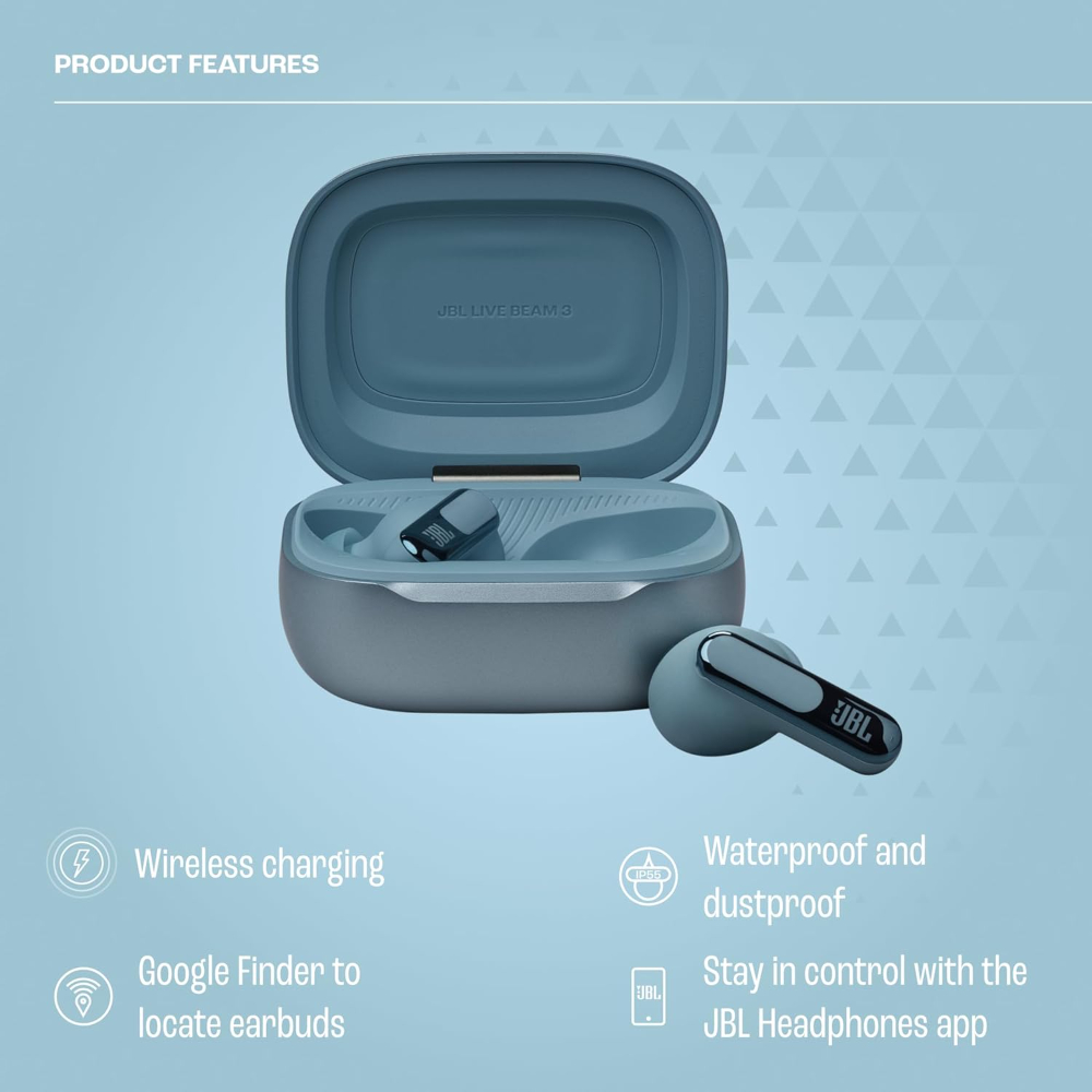 JBL LIVE Beam 3 True wireless Earbuds with noise cancelling