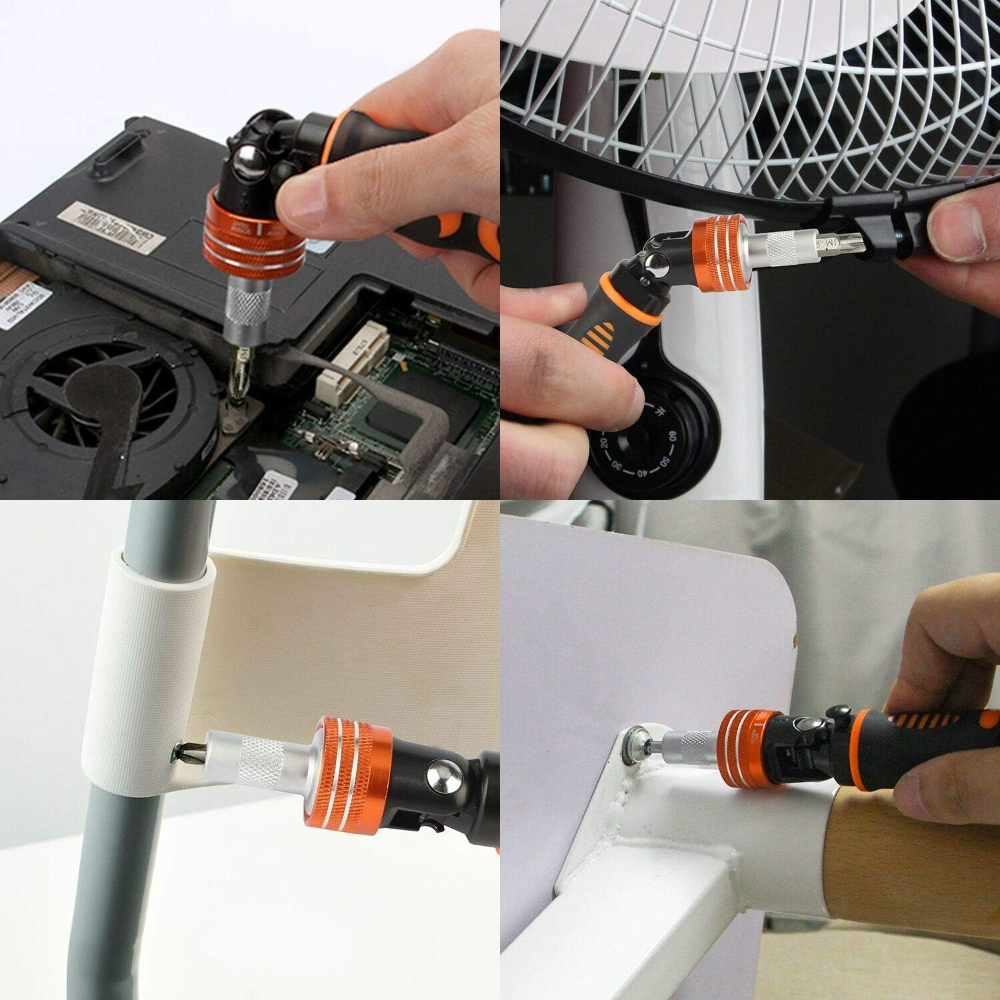 Jakemy Precision Ratchet Screwdriver Set, 69 in 1 Household Screwdriver Home Repair Tool Kit, Disassemble Magnetic Rotatable Ratchet Screwdriver Kit for Furniture/Car/Computer/Electronics Maintenance