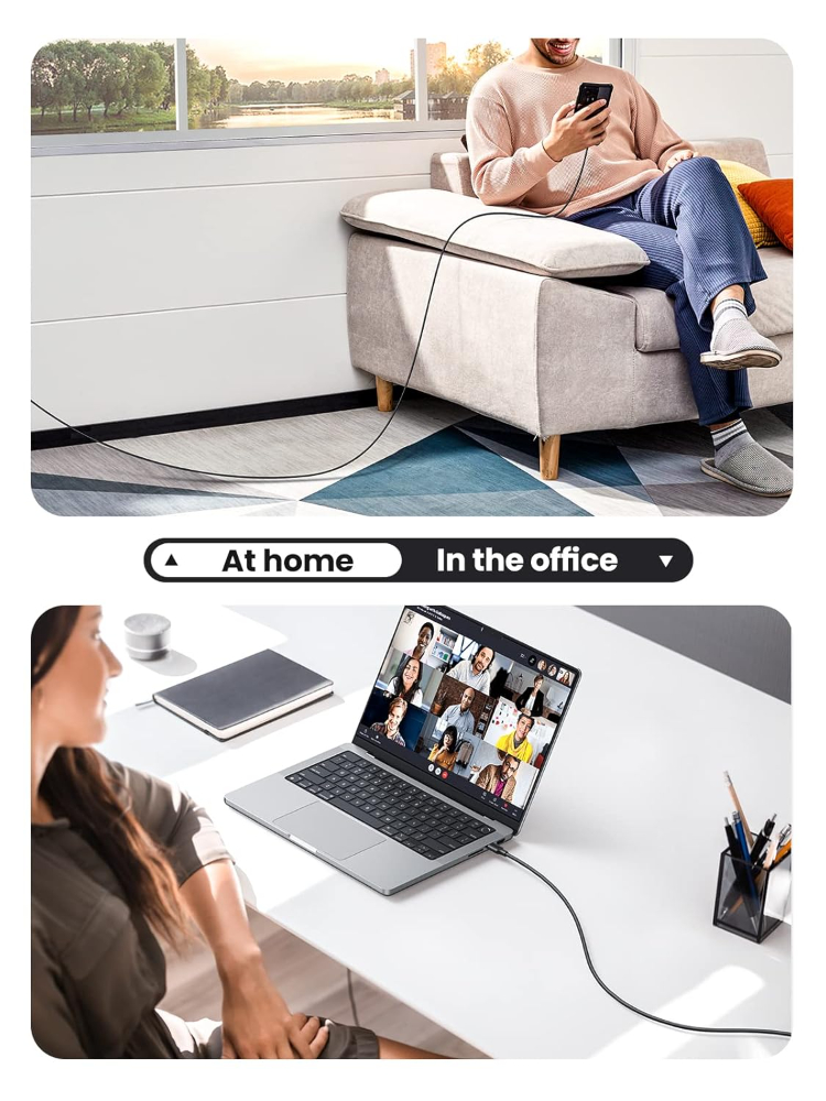 Ugreen USB C to USB C 3A Fast Charging and Data Cable 2 Metres Black