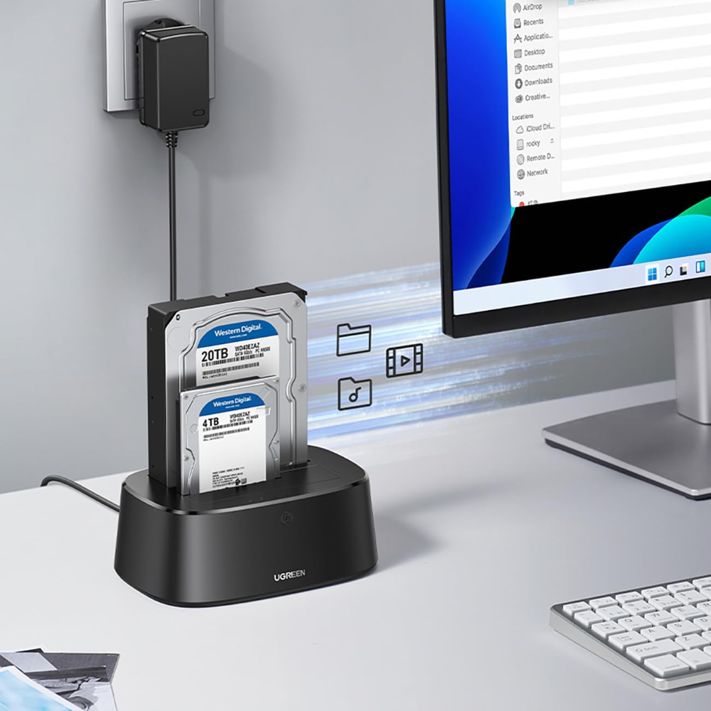 UGREEN USB 3.0 to SATA Dual-Bay Hard Drive Duplicator/Cloner EU