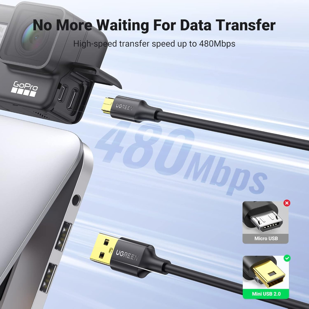 UGREEN US132 USB-A to Mini-USB Cable