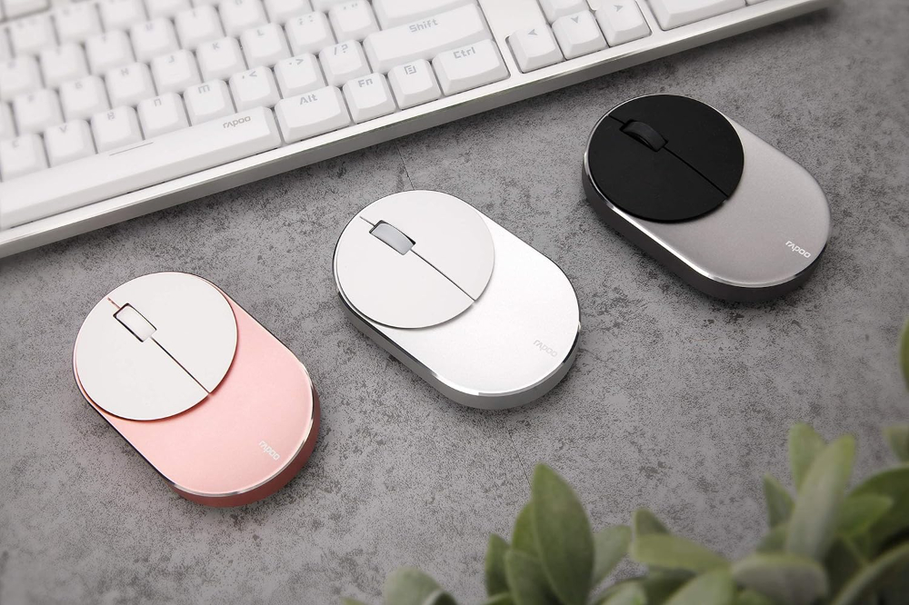 Rapoo M600 Silent Multi-Mode Wireless Mouse, Rose Gold