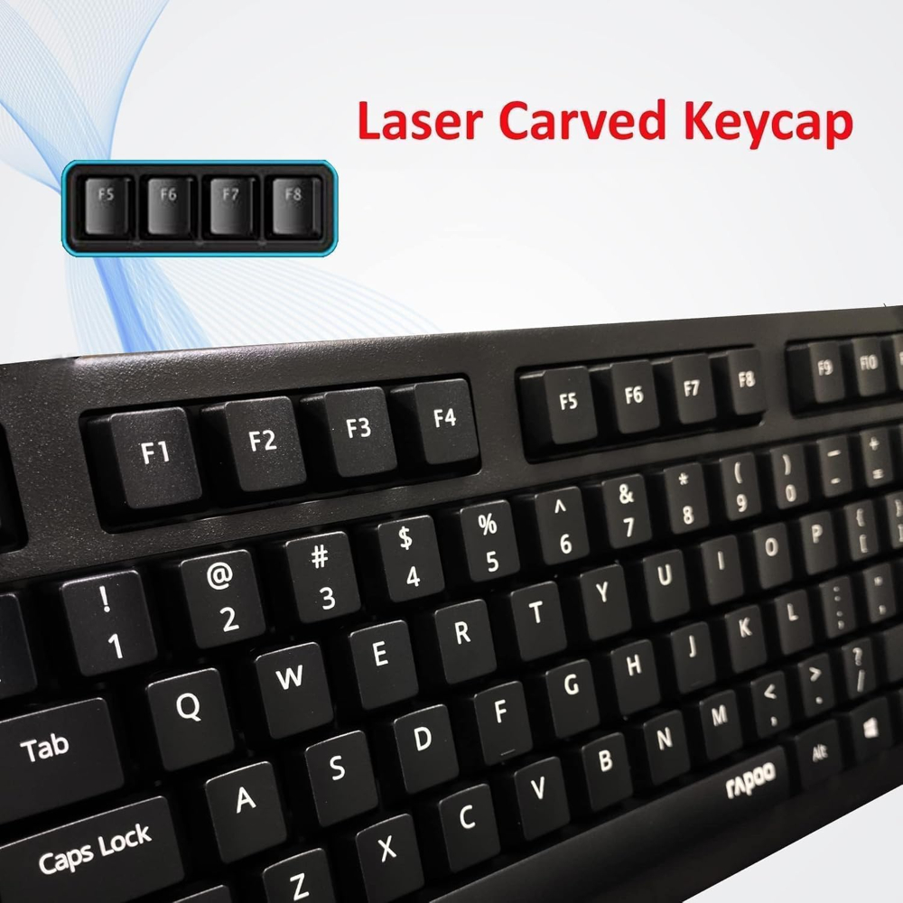 Rapoo Spill Resistance Wired USB Keyboard with Sealed anti-oxidation membrane