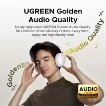 UGREEN Studio Max2 Bluetooth Headphones – 80Hr Battery Over-Ear Headphones | Light Gray