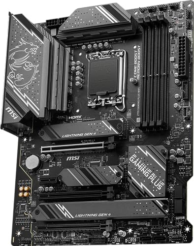 MSI Z790 GAMING PLUS WIFI ATX Motherboard – Intel Z790 LGA 1700, DDR5 up to 7200MHz, Quad M.2 Gen4, WiFi 7, 2.5G LAN, for 12th 13th 14th Gen Intel