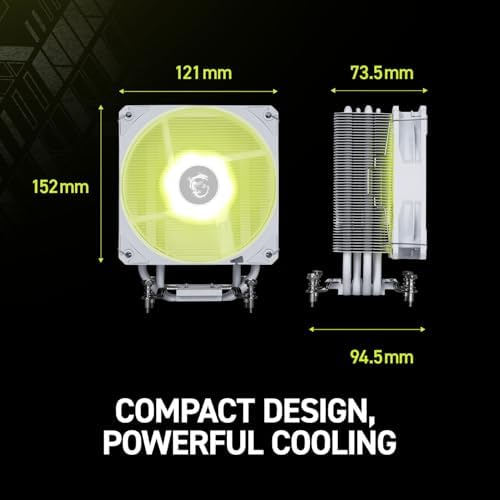 MSI MAG COREFROZR AA13 Tower Air CPU Cooler (White) – 120mm ARGB PWM Fan, 4 Heat Pipes, 240W TDP, Mystic Light, Intel LGA 1700/1851 & AMD AM4/AM5