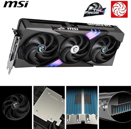 MSI GeForce RTX 5070 12GB GAMING TRIO OC Graphics Card – GDDR7, DLSS 4, PCIe 5.0, Tri-Frozr Triple-Fan GPU for 1440p & 4K Gaming