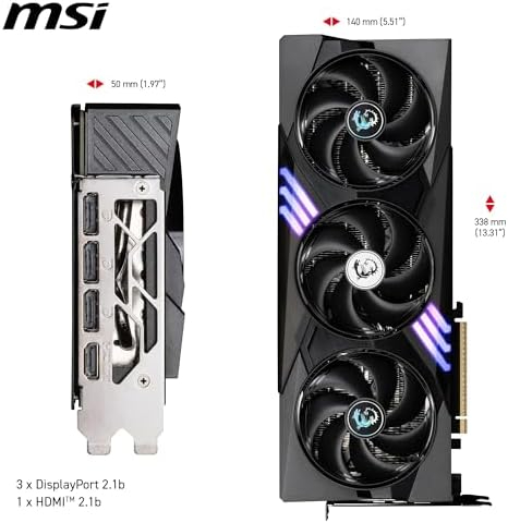 MSI GeForce RTX 5070 12GB GAMING TRIO OC Graphics Card – GDDR7, DLSS 4, PCIe 5.0, Tri-Frozr Triple-Fan GPU for 1440p & 4K Gaming