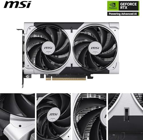 MSI GeForce RTX 5050 VENTUS 2X 8GB OC Graphics Card – GDDR7, DLSS 4, PCIe 5.0, Dual-Fan Gaming GPU for 1080p Gaming