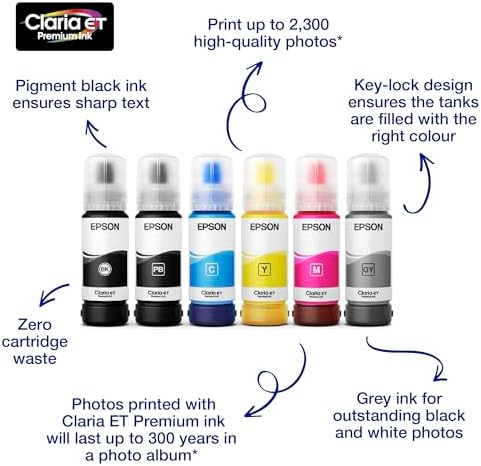 Epson 115 Photo Black Ink Bottle 70ml – Genuine Refill for EcoTank L8160, L8180 (C13T07D14A)