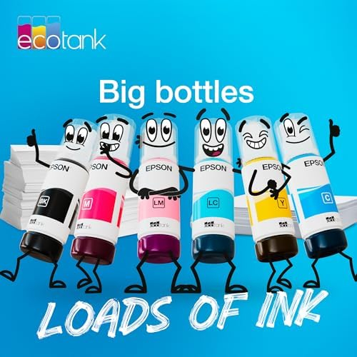 Epson 108 Light Magenta Ink Bottle 70ml – Genuine Refill for EcoTank L8050, L8100, L18050 (C13T09C64A)