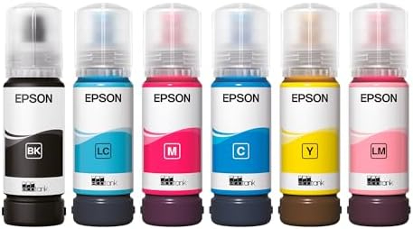 Epson 108 Light Cyan Ink Bottle 70ml – Genuine Refill for EcoTank L8050, L8100, L18050 (C13T09C54A)
