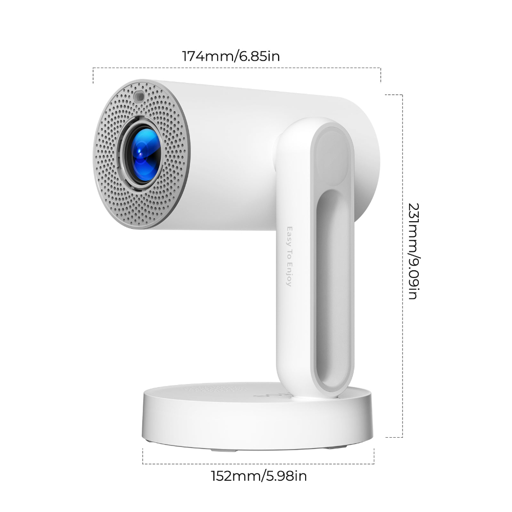 ETOE Starfish Plus Smart Projector – Full HD 1080P, Google TV & 4K Streaming, 300 ANSI Lumens, Auto Keystone & Focus, Wi-Fi, Bluetooth, 7-Colour Night Light (A1223)