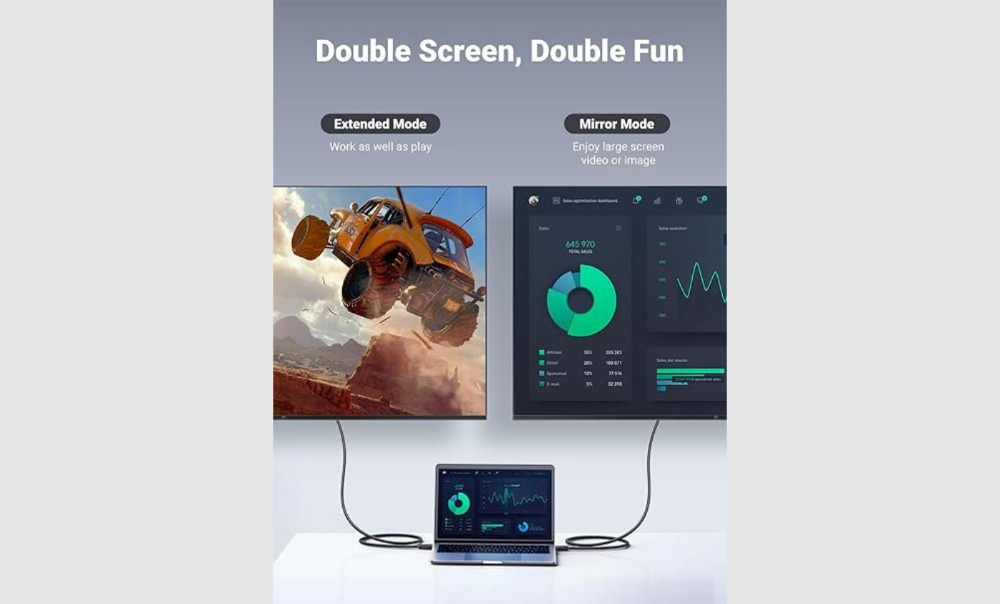 UGREEN DP101 DP Male To HDMI Male Cable 3m