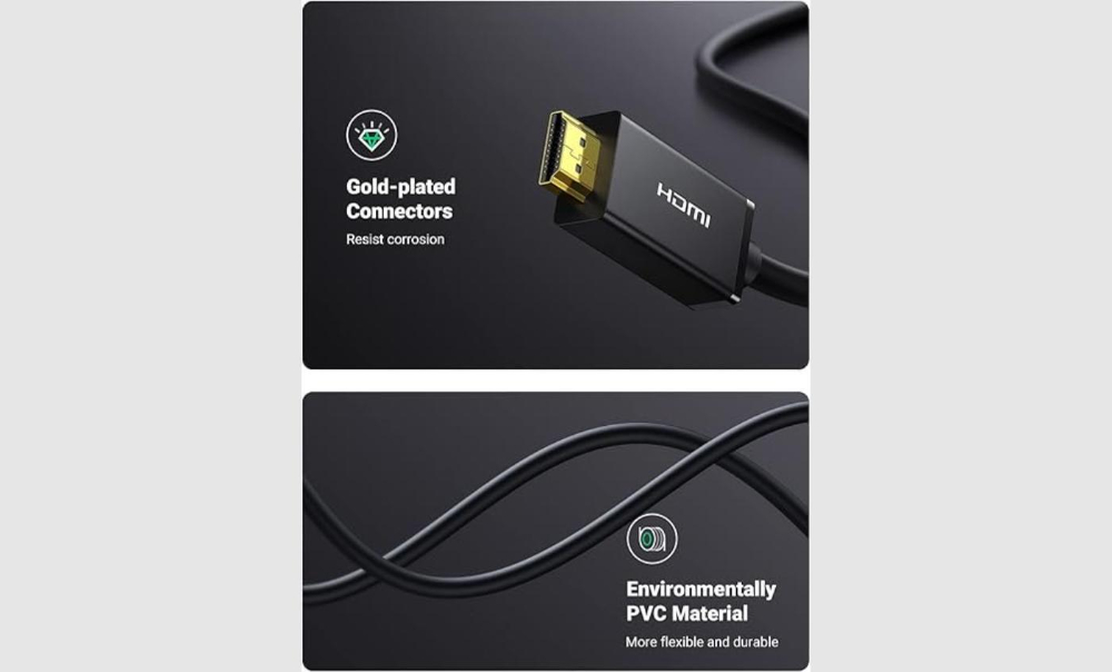 UGREEN DP101 DP Male To HDMI Male Cable 1.5m