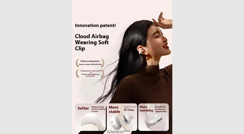 UGREEN WS210 HiTune S5 True Wireless Earbuds, Open-Ear & Smart Noise Cancelling  -White