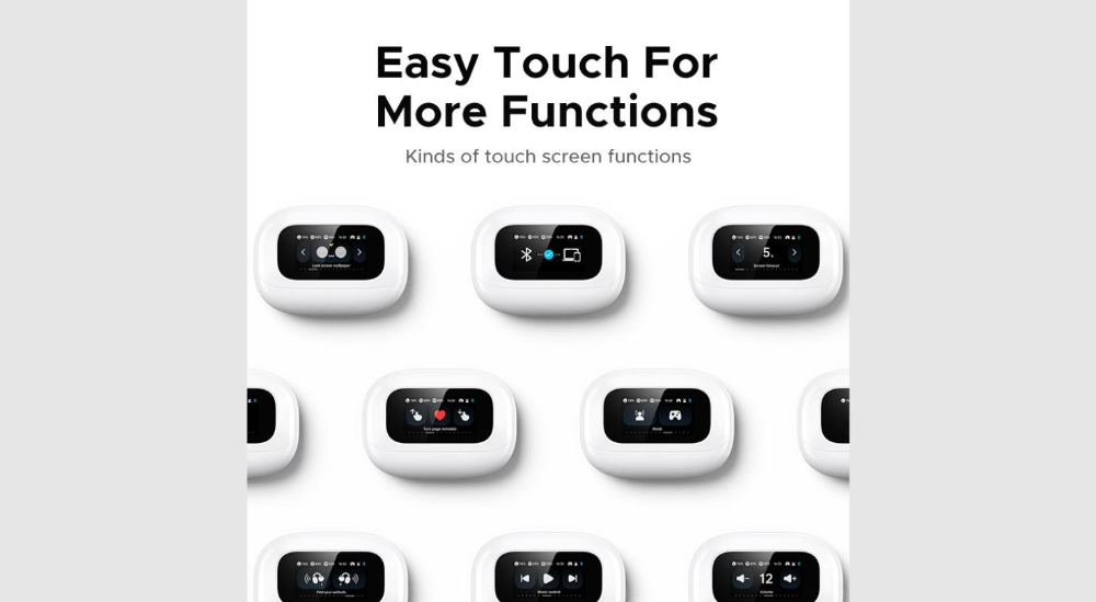 UGREEN WS208 ClipBuds Magic True Wireless Earbuds with Smart touchscreen and Longer battery life  -white