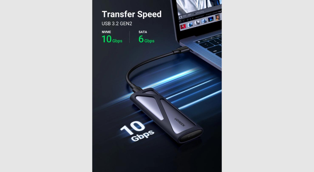 UGREEN USB-C Female to M.2 M-Key 10G Enclosure C TO C Cable 50cm