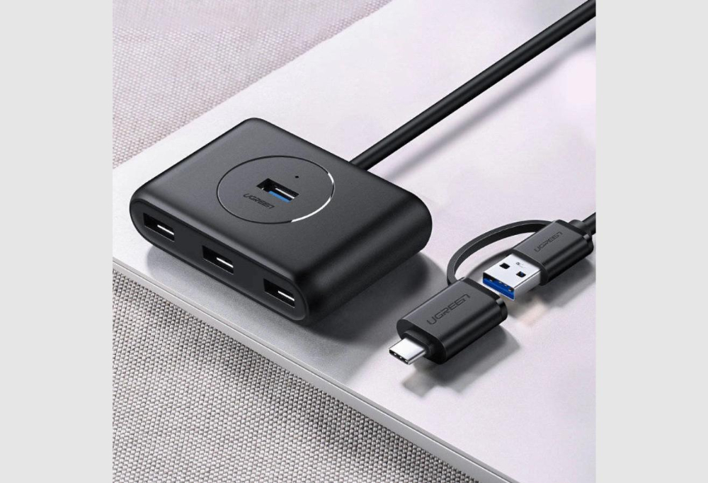 UGREEN USB 3.0 Hub with USB-C Port 1m (Black)