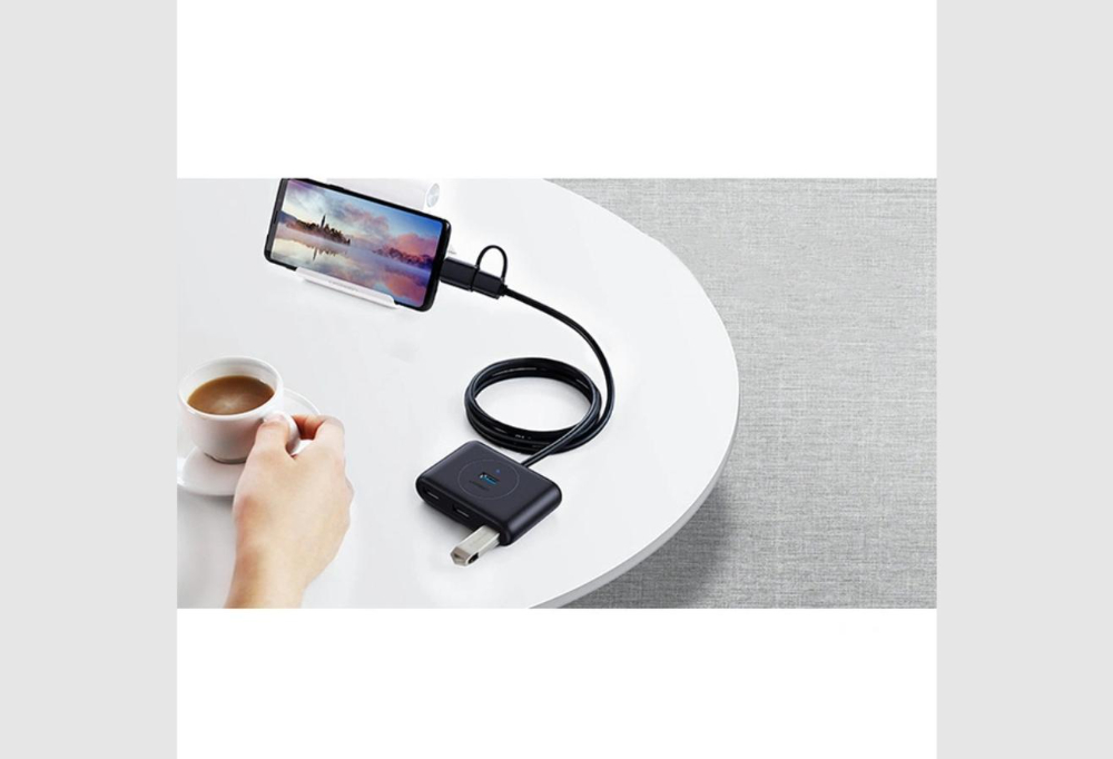 UGREEN USB 3.0 Hub with USB-C Port 1m (Black)