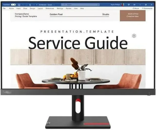 Lenovo ThinkVision S24i-30 23.8" 16:9 Full HD 100Hz IPS WLED Monitor, Raven Black
