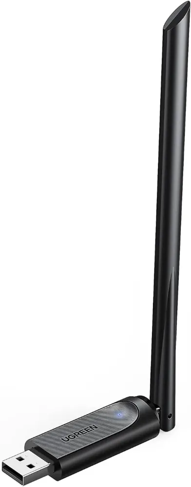 UGREEN USB 2.0 WiFi Adapter AC650 Wireless Dual Band Dongle with 6dBi High Gain Antenna 2.4GHz/5GHz 802.11AC for Desktop Laptop PC Windows