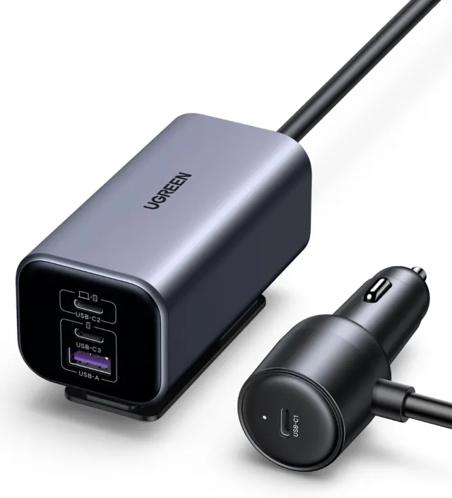 UGREEN 150W Car Charger Super Fast Charging, 4 Ports USB C Car Charger