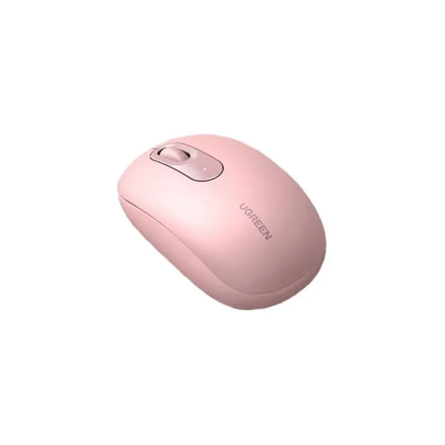 UGREEN 2.4G Wireless Mouse Silent Click Ergonomic Cordless (Cherry Pink) | Long-Life Battery,Nano USB Receiver,Works with Laptop and PC,for Home and Office