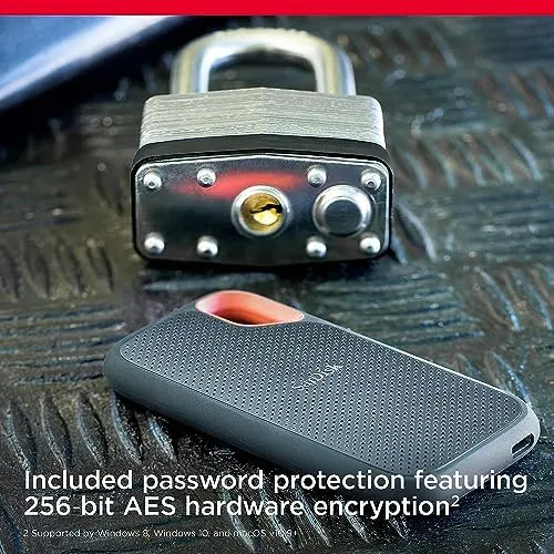 SANDISK E61 EXTREME PORTABLE EXTERNAL SSD V2 4TB - Black