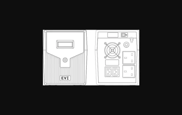 EVI 2000VA / 1200W Line Interactive UPS with LCD Display – Battery Backup & AVR with 4 Outlets and Monitoring Software for Office, Servers & POS (EP-UPS2000UU2IE2-UK)