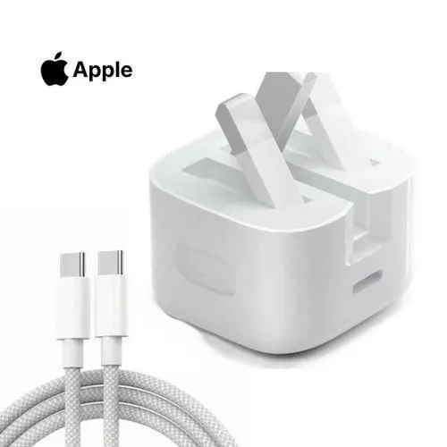 35W iPhone 17 Pro Max Charger USB-C to USB-C (Adapter + Braided Cable)