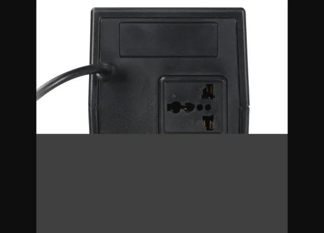 EVI 850VA / 480W Line Interactive UPS – Battery Backup & AVR Surge Protector with 2 Outlets for PC, Router & CCTV (EP-UPS850UU2-UK)